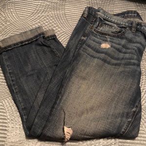 Button fly boyfriend jeans